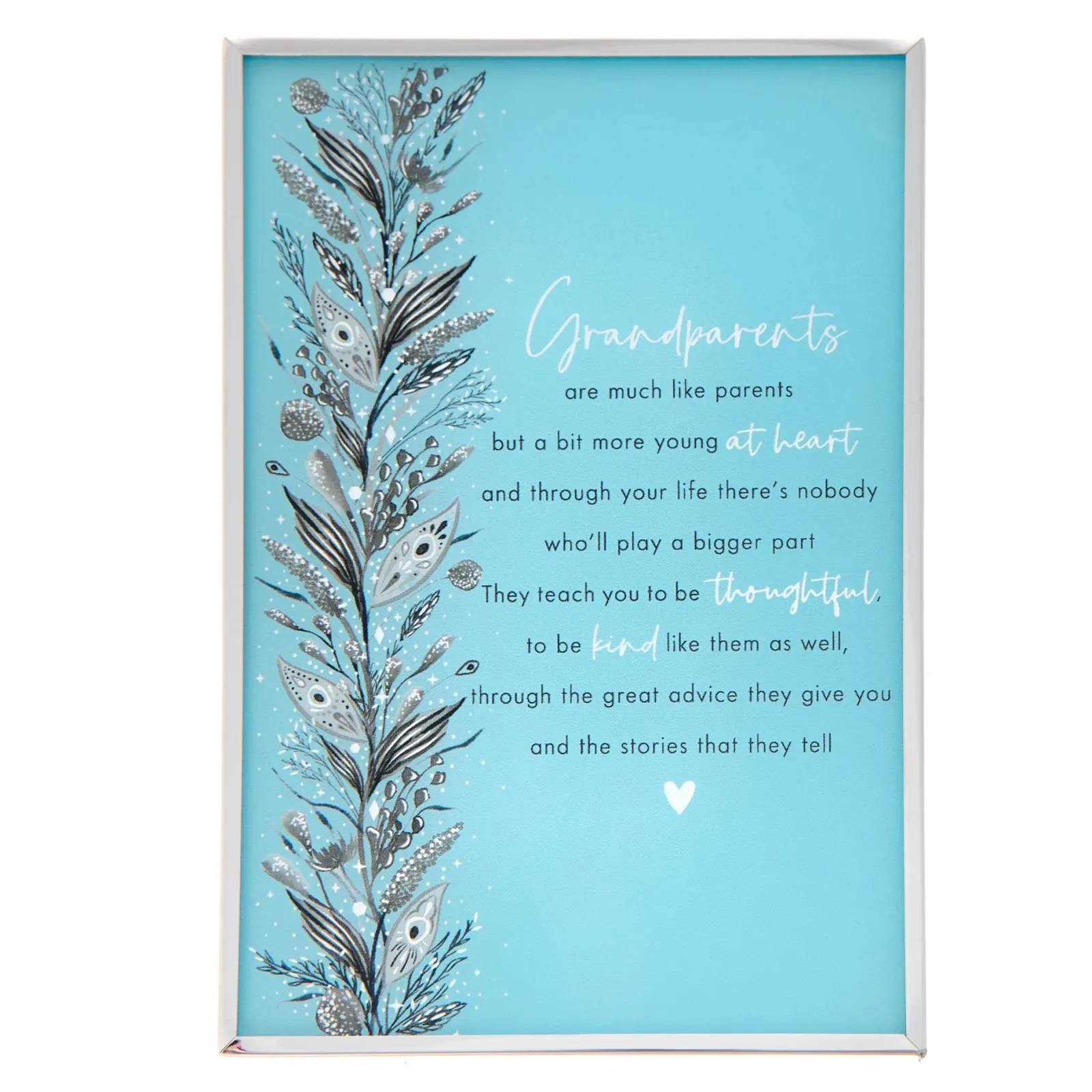 Card Factory Grandparents Young At Heart Plaque