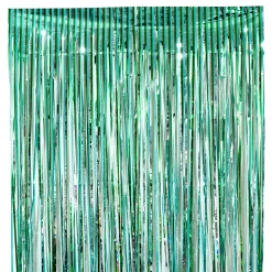 Best Green & Blue Foil Door Fringe Wedding Party|Gender Reveal Party