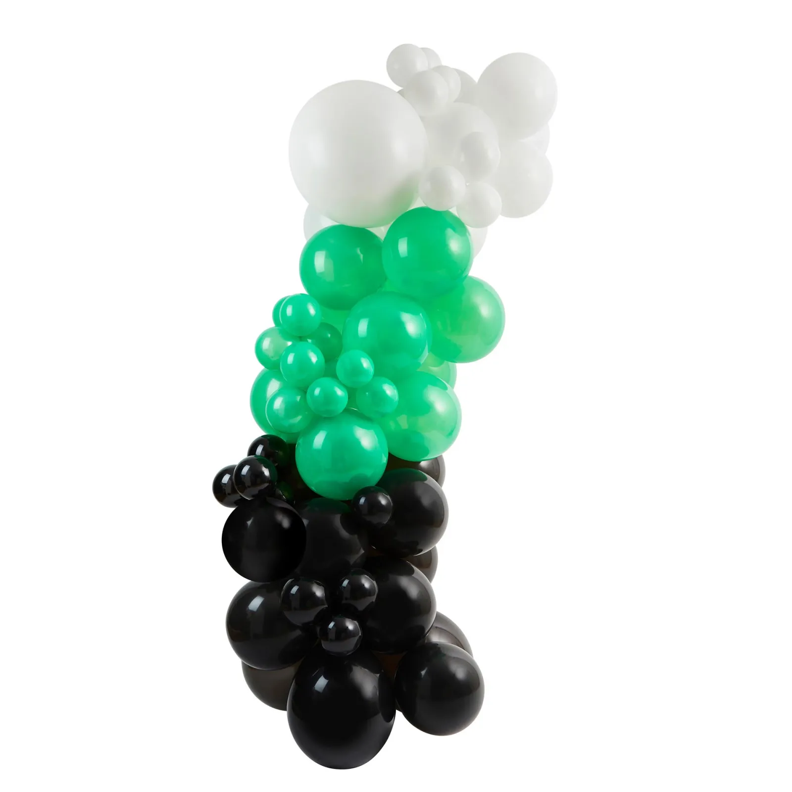 Card Factory Green, Black & White Balloon Arch Kit