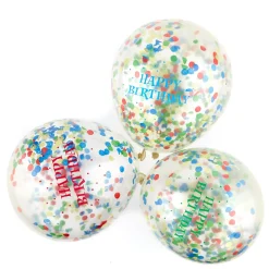 Best Happy Birthday Multicoloured Confetti Balloons - Pack Of 6 Kids Birthday Party|Balloons For Kids