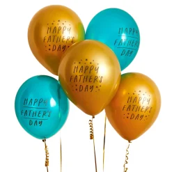 Card Factory Happy Fathers Day 12-Inch Latex Balloons - Pack of 5