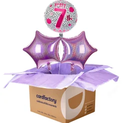 Kids Card Factory Happy 7th Birthday Balloon Bouquet - DELIVERED INFLATED!