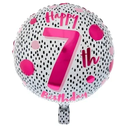 Kids Card Factory Happy 7th Birthday Balloon Bouquet - DELIVERED INFLATED!