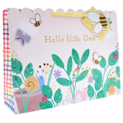Hot Hello Little One Extra Large Landscape Gift Bag With Tissue Paper Gift Wrap For Babies|New Baby Gift Wrap