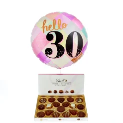 New Hello 30th Birthday Balloon & Lindt Chocolates 30Th Birthday|Helium Balloons
