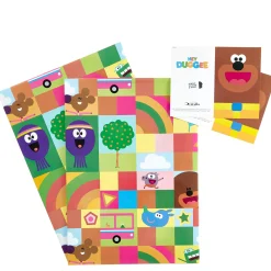Online Hey Duggee Wrapping Paper & Gift Tags - Pack Of 2 Kids Gift Wrap For Babies|Gift Wrap For Kids