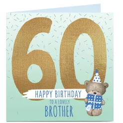 Card Factory Hugs Bear Personalised 60th Birthday Card - To A Lovely...