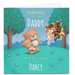 Hot Hugs Bear Photo Birthday Card - Kite Flying For Dad|Dad