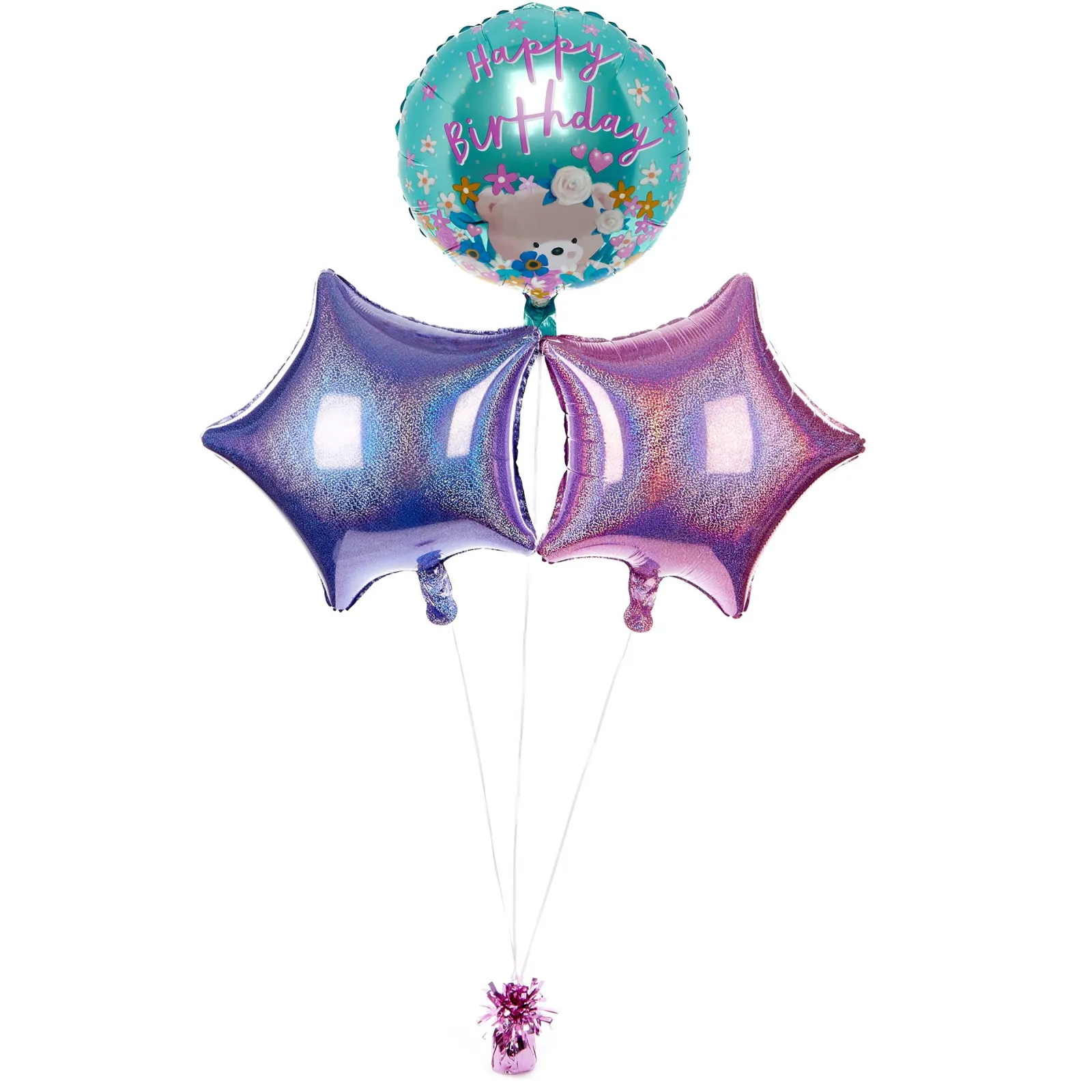 Kids Card Factory Hugs Happy Birthday Balloon Bouquet - DELIVERED INFLATED!