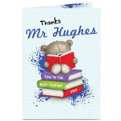 Sale Hugs Personalised Card - Best Teacher Books Thank You