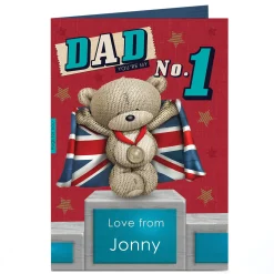 Sale Hugs Personalised Card - Number 1 Dad For Dad|Father's Day