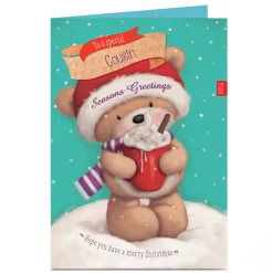 Sale Hugs Personalised Christmas Card - Special Hot Chocolate Cousin Christmas