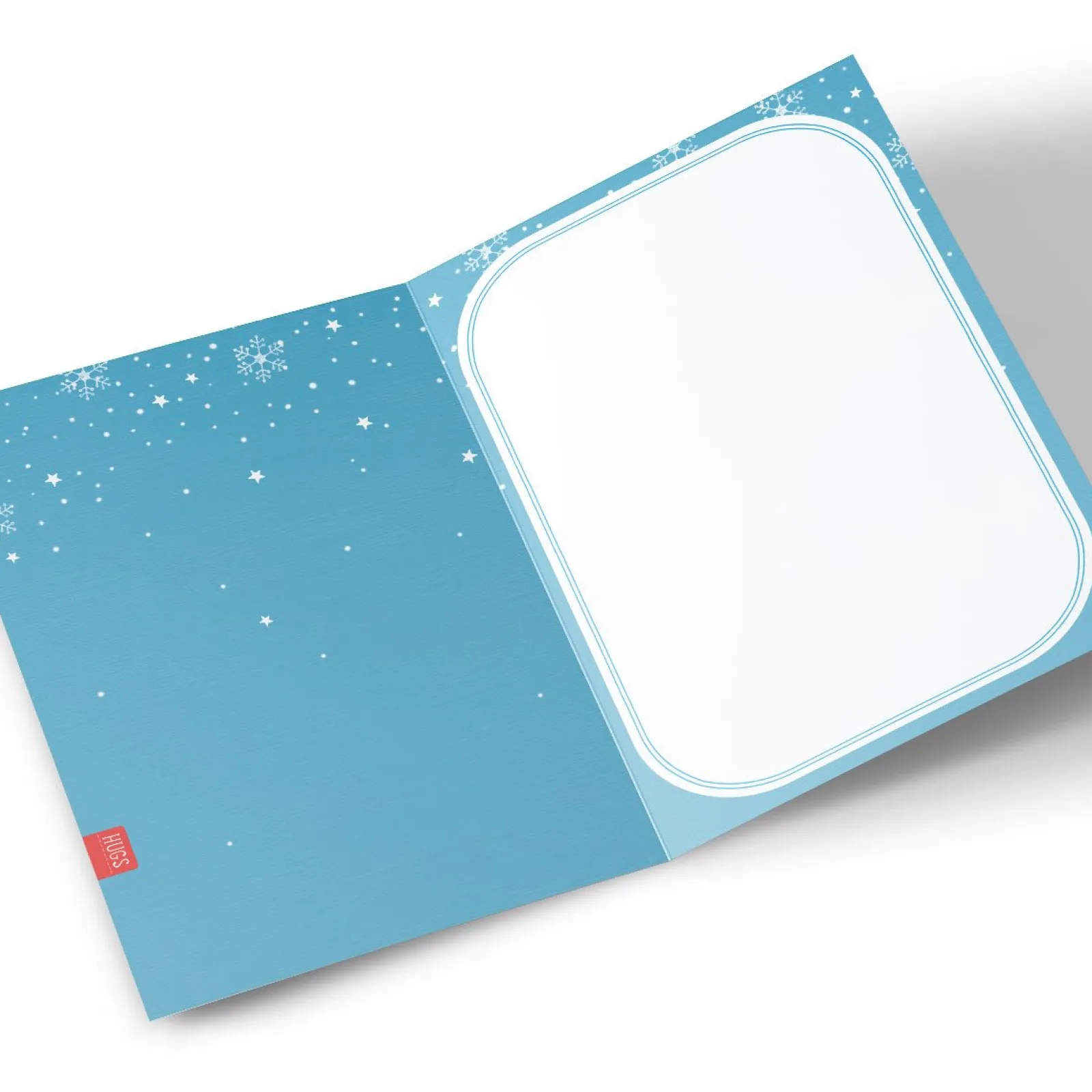 Card Factory Hugs Personalised Christmas Card - Bear & Snowman