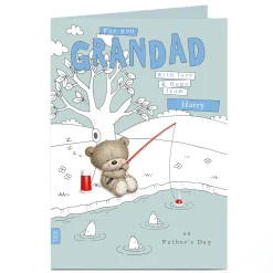 Card Factory Hugs Personalised Father's Day Card - Fishing Bears Grandad