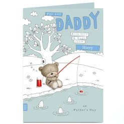 Hot Hugs Personalised Father's Day Card - Fishing Bears Daddy Father's Day