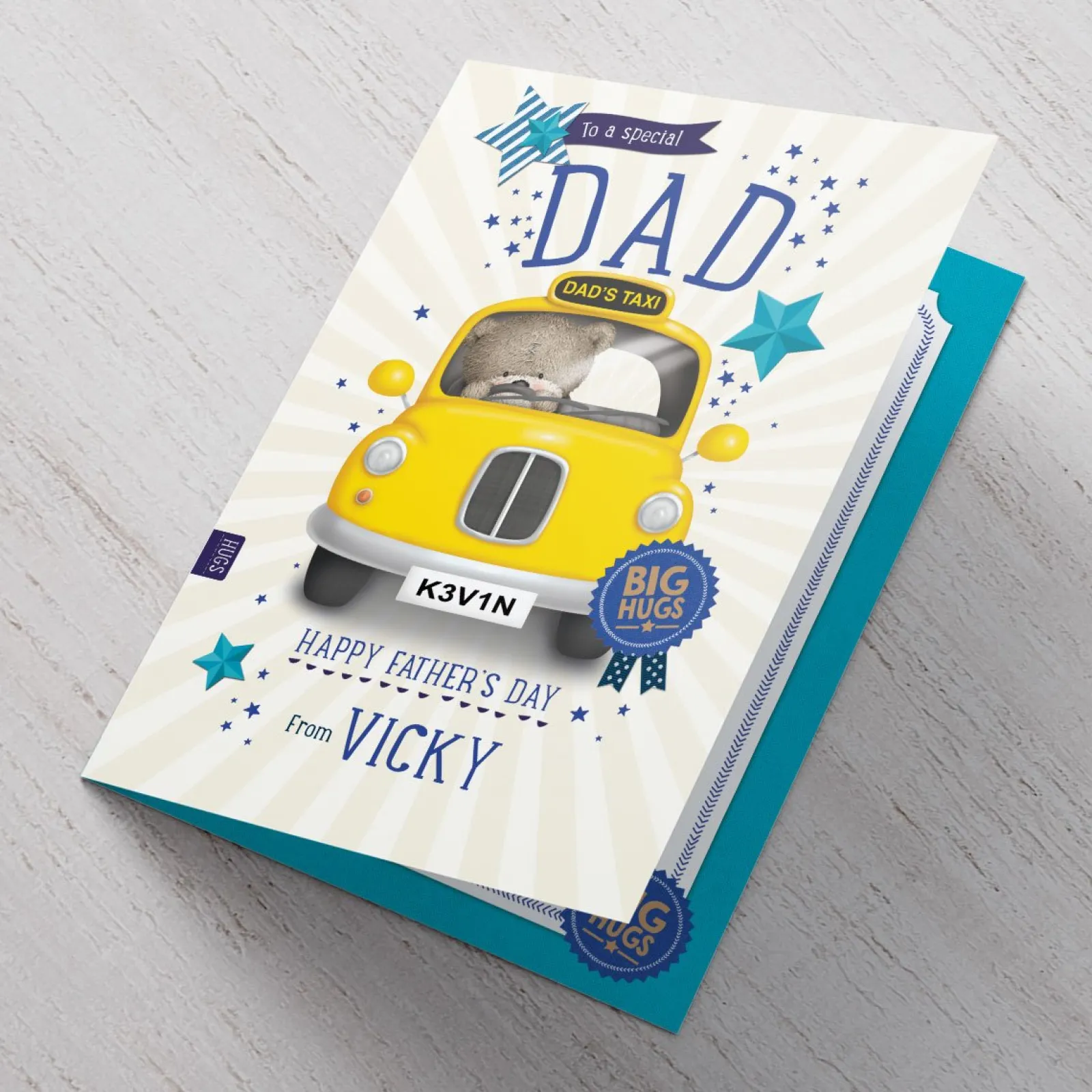 Online Hugs Personalised Father's Day Card - Dad's Taxi Father's Day