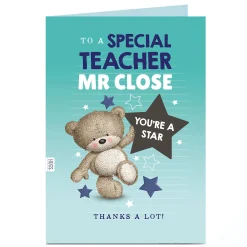 Hot Hugs Personalised Thank You Teacher Card - You're A Star Thank You