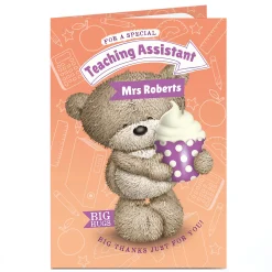 Best Hugs Personalised Thank You Teacher Card - Big Thanks Thank You