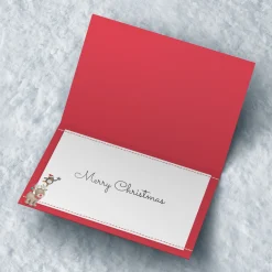 Online Hugs Photo Christmas Card - Bear, Dog And Reindeer Thank You|Christmas