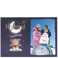 Hugs Photo Christmas Card - Moon Swing Christmas|Photo