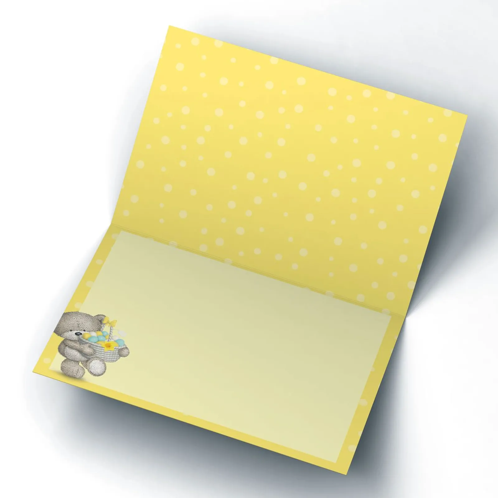 Card Factory Hugs Photo Upload Easter Card - Yellow Egg Basket