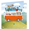 Card Factory Hugs Photo Upload Father's Day Card - Bear In A Camper Van