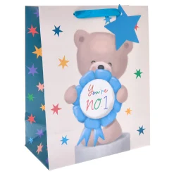 Sale Hugs You're No.1 Large Portrait Gift Bag Navy Gift Wrap|Gift Wrap For Him