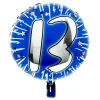 Card Factory 18-Inch Blue & Silver 13th Birthday Foil Helium Balloon