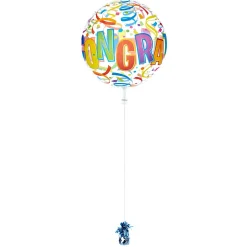 Kids Card Factory 22-Inch Bubble Balloon - Congratulations - DELIVERED INFLATED!