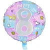 Kids Card Factory 18-Inch Pink & Blue 8th Birthday Foil Helium Balloon