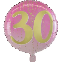 Card Factory 18-Inch Pink & Gold 30th Birthday Foil Helium Balloon