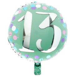 Card Factory 18-Inch Purple & Mint 13th Birthday Foil Helium Balloon