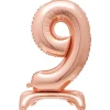 Outlet 30-Inch Rose Gold Air-Fill Standing Number 9 Table Balloon Kids 90Th Birthday|Anniversary Party