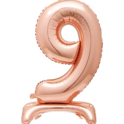 Outlet 30-Inch Rose Gold Air-Fill Standing Number 9 Table Balloon Kids 90Th Birthday|Anniversary Party