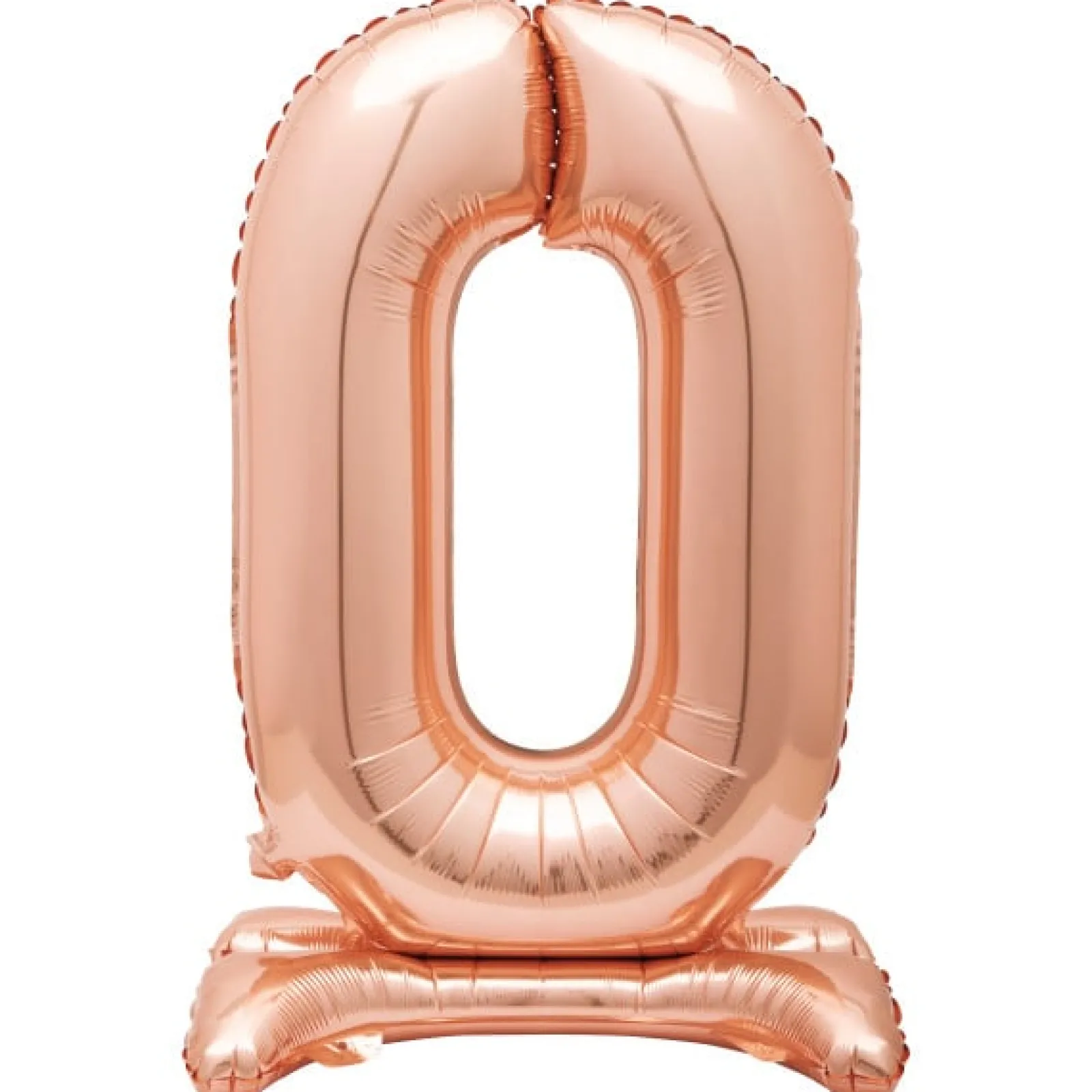 Kids Card Factory 30-Inch Rose Gold Air-Fill Standing Number 0 Table Balloon