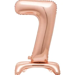 Best 30-Inch Rose Gold Air-Fill Standing Number 7 Table Balloon Kids 70Th Birthday|Birthday Party