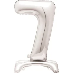 Online 30-Inch Silver Air-Fill Standing Number 7 Table Balloon Kids 70Th Birthday|Birthday Party