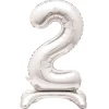 Hot 30-Inch Silver Air-Fill Standing Number 2 Table Balloon Kids 21St Birthday|Birthday Party