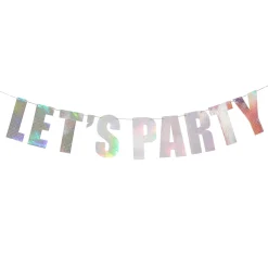Card Factory Iridescent Let's Party Card Banner 2m