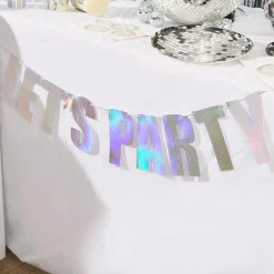 Card Factory Iridescent Let's Party Card Banner 2m