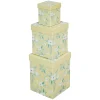 Card Factory Jeff Banks Recyclable Floral Kraft Gift Boxes - Set of 3