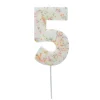 Hot Jumbo Number '5' Sprinkle Candle Cake Candles|Birthday Party