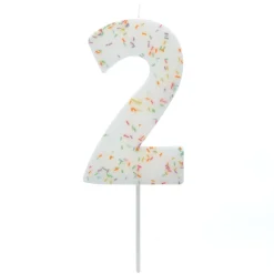 Jumbo Number '2' Sprinkle Candle Cake Candles|Birthday Party