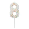 Card Factory Jumbo Number '8' Sprinkle Candle