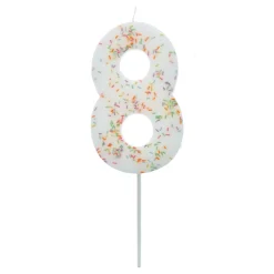 Card Factory Jumbo Number '8' Sprinkle Candle
