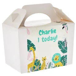 Card Factory Jungle Animals Personalised Party Box