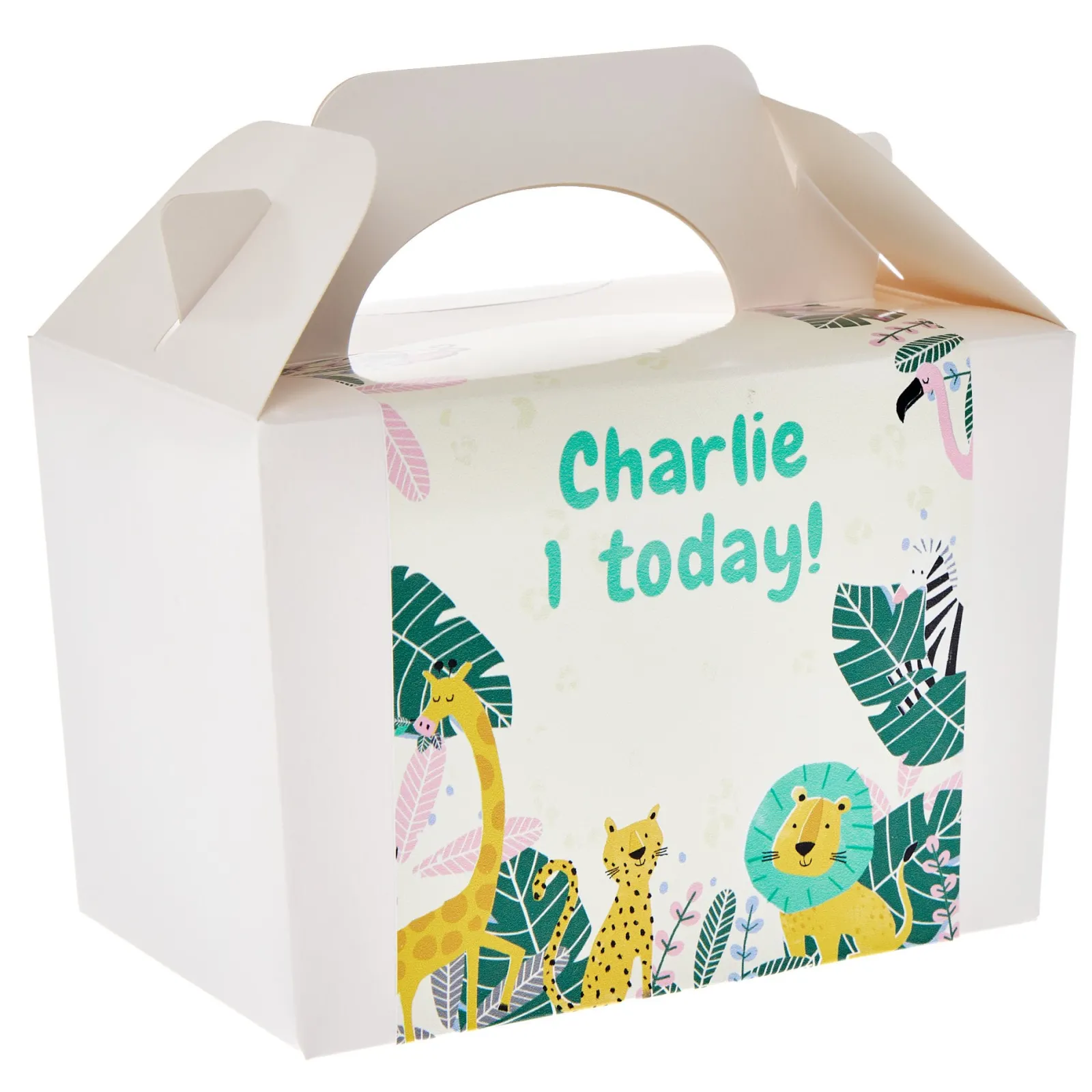 Card Factory Jungle Animals Personalised Party Box