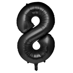 Card Factory Large 34-Inch Black Foil Helium Number 8 Balloon - Delivered Inflated