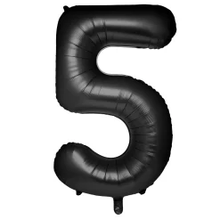 Hot Large 34-Inch Black Foil Helium Number 5 Balloon - Delivered Inflated Anniversary Party|Balloons For Him