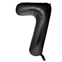 Large 34-Inch Black Foil Helium Number 7 Balloon - Uninflated Anniversary Party|Balloons For Him